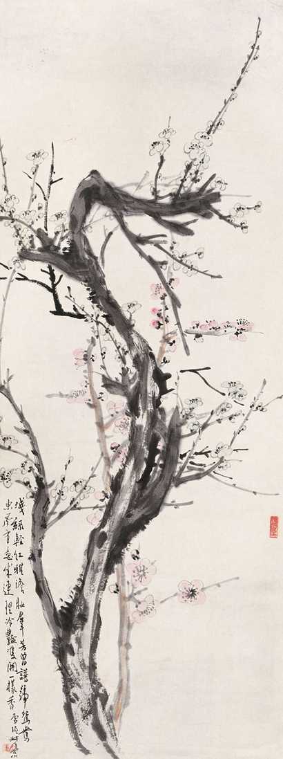 孙雪泥 钱瘦铁 梅花 立轴